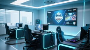 esports gaming tournament professional setup