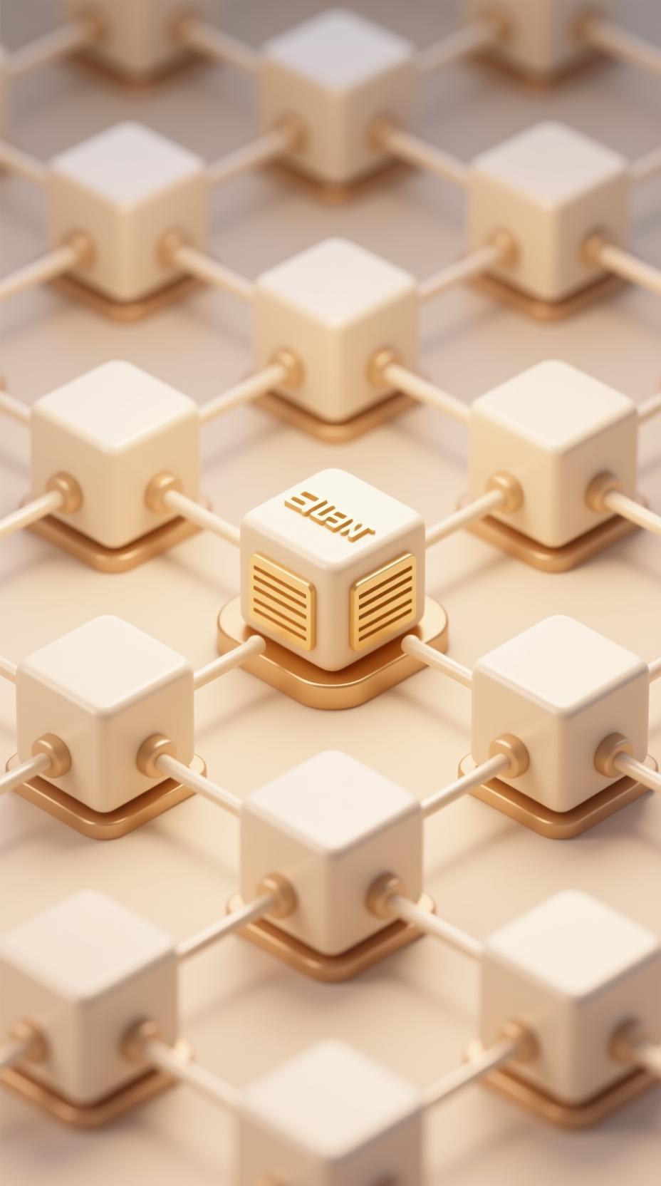 blockchain network connected blocks data structure visualization