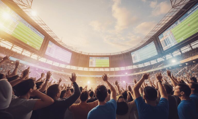 sports betting excitement stadium crowd