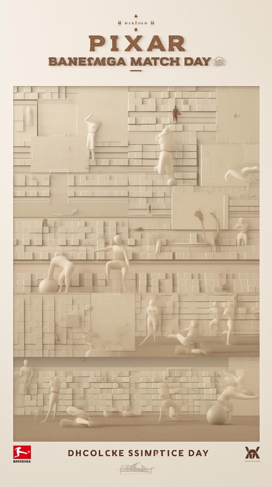 Bundesliga match day multiple football matches collage