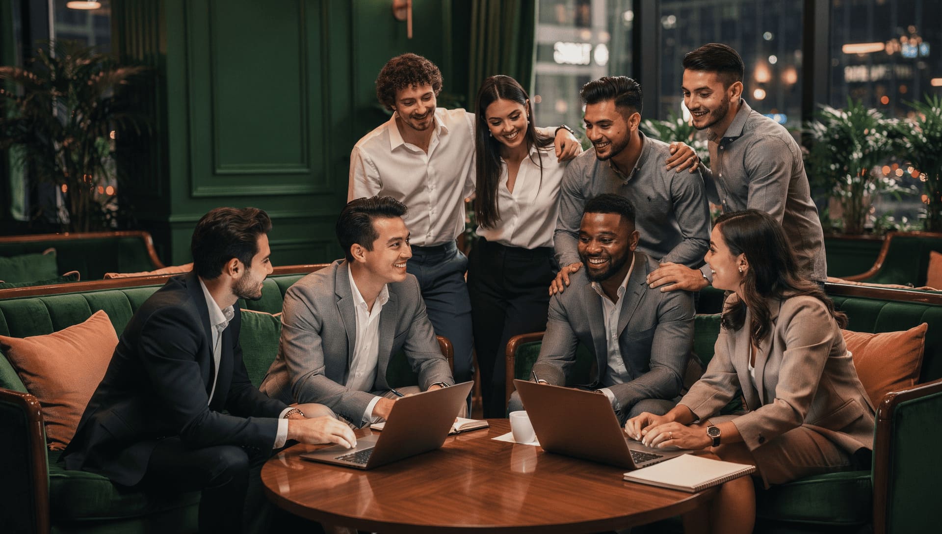 diverse young people connecting and supporting each other