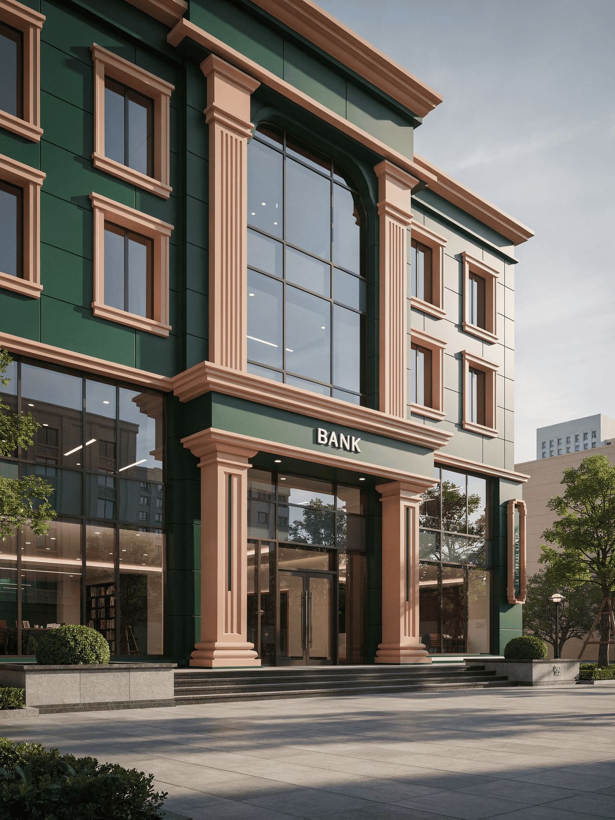 modern bank building architecture trust