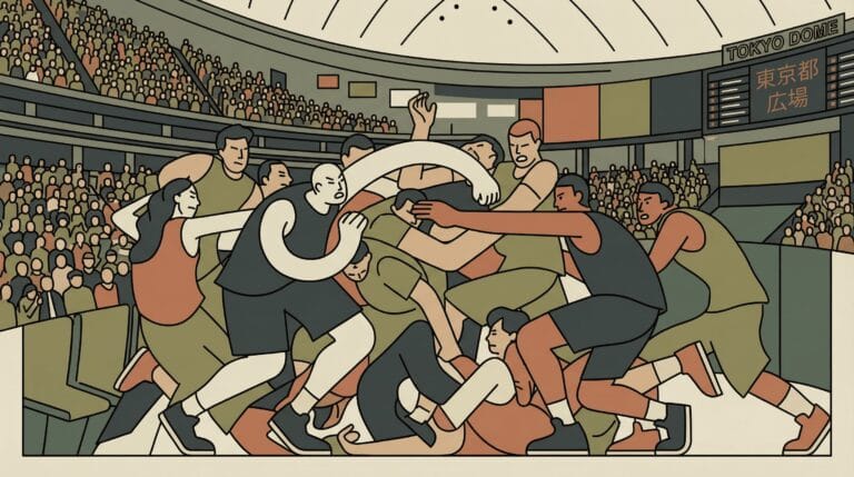 basketball arena crowd chaos fight