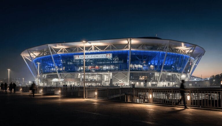 bayer leverkusen bayarena stadium evening match