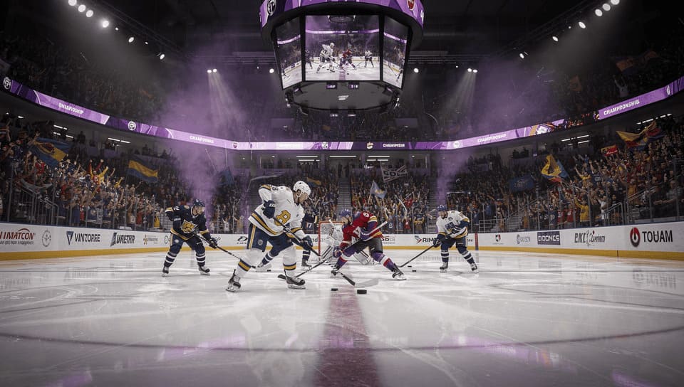 ice hockey top team championship game atmosphere