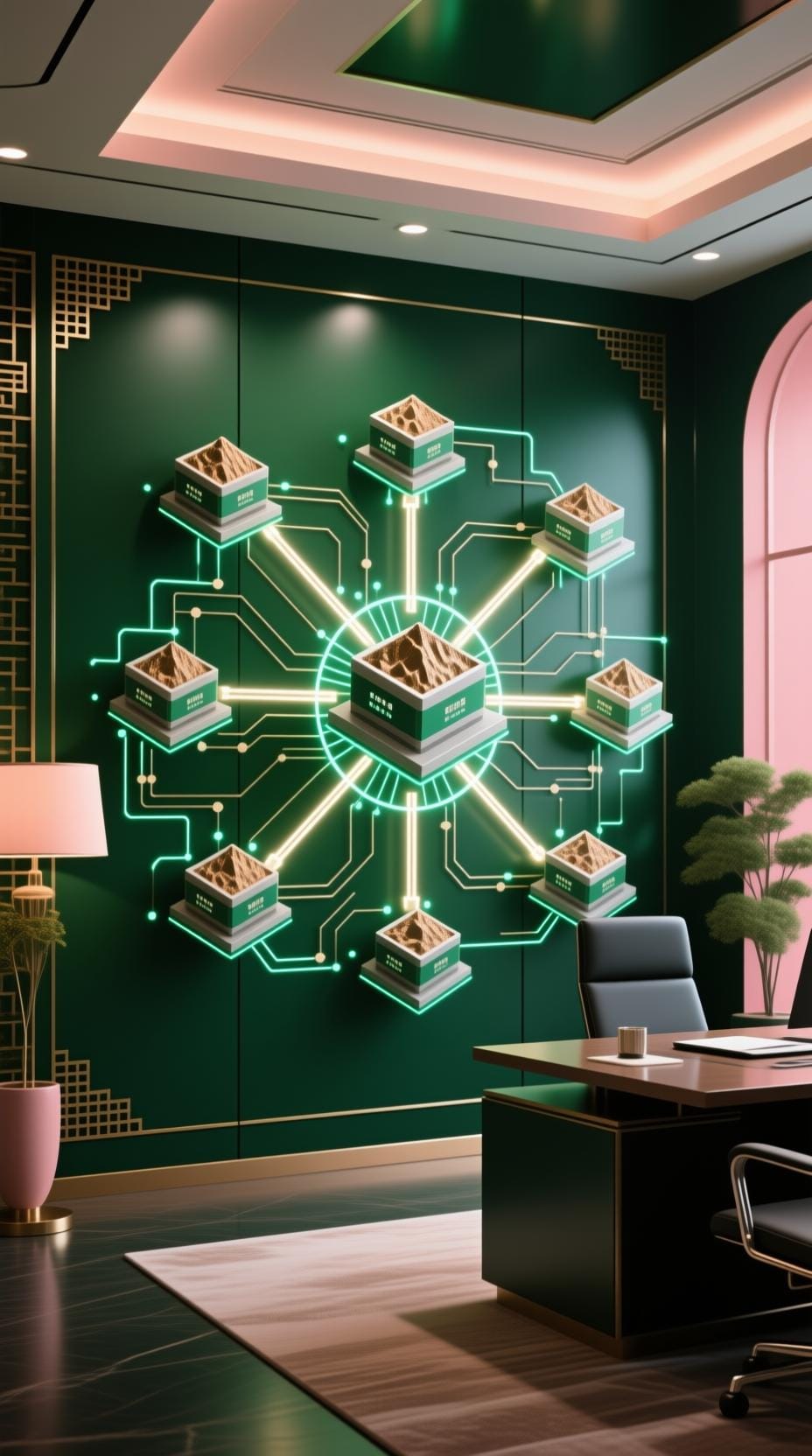network diagram showing mining pool connections