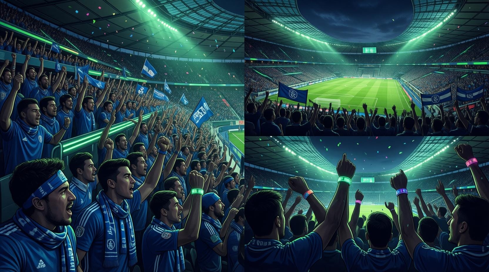 Hamburger SV Volksparkstadion crowd atmosphere blue jerseys football