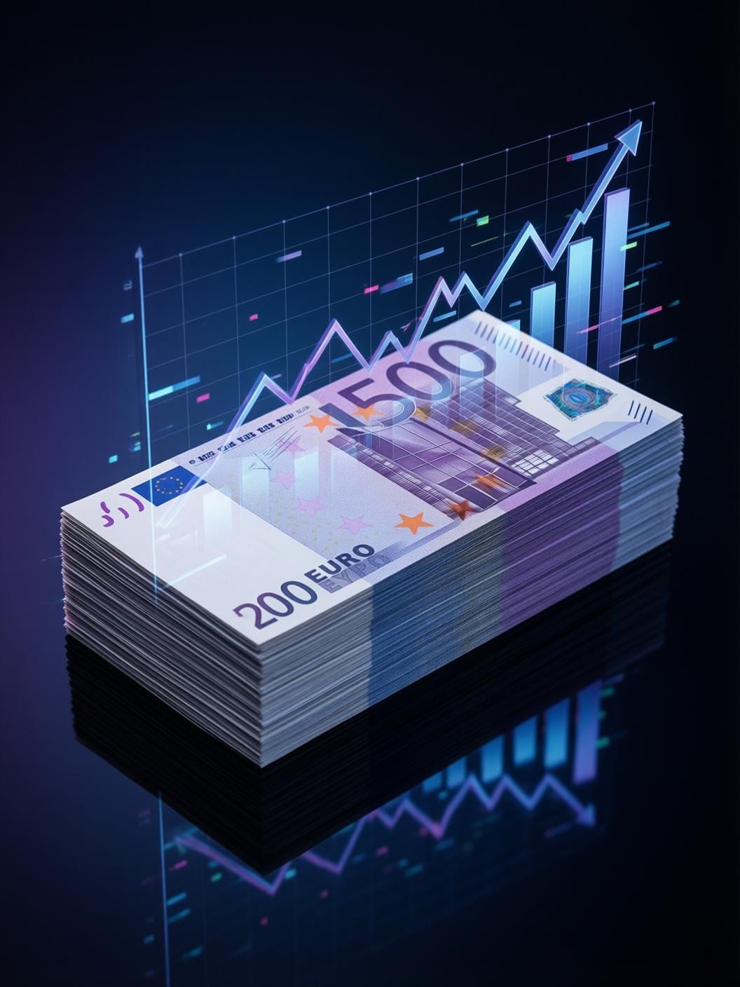 stack of euro banknotes