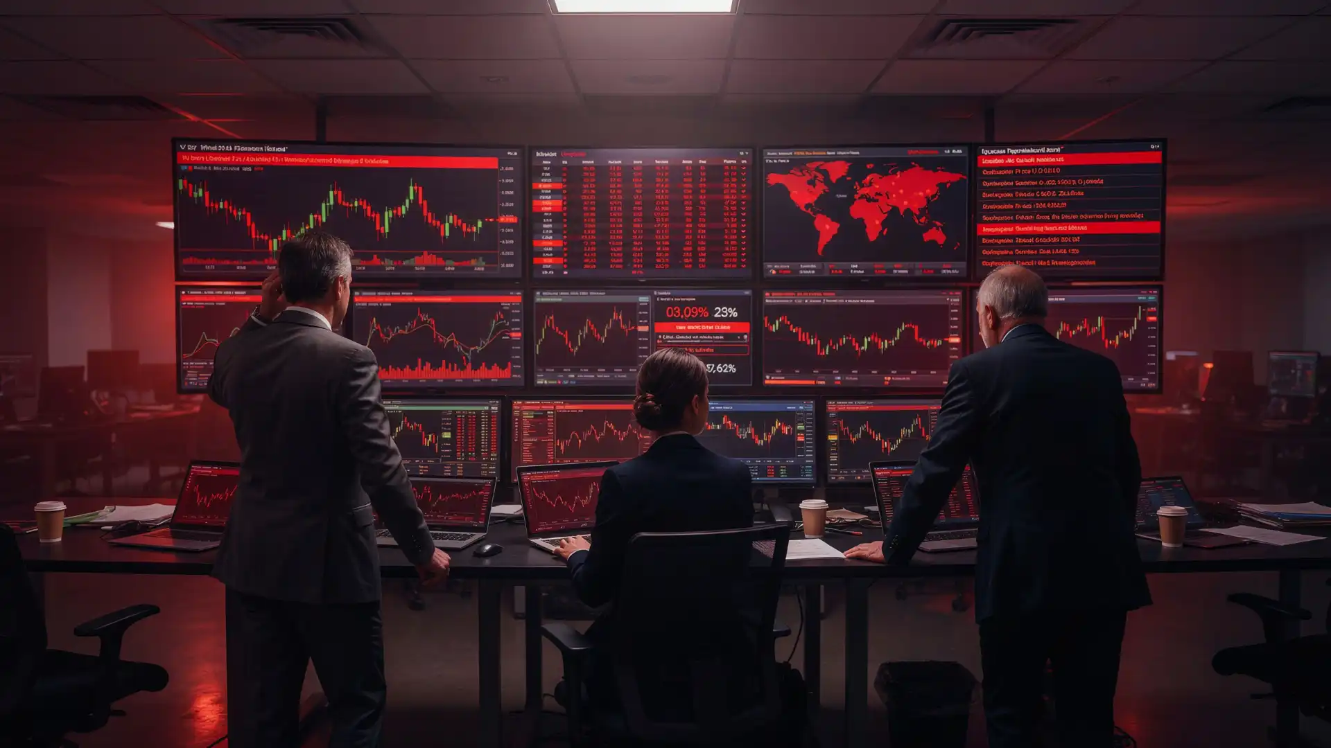 trading floor screens