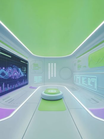 futuristic technology and data analysis abstract